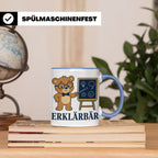 Lehrer Tasse Erklärbär - Lustiges Geschenk für Lehrerin Refe – Blau [farbe:blau]
