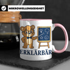 Lehrer Tasse Erklärbär - Lustiges Geschenk für Lehrerin Refe – Rosa [farbe:rosa]