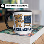 Lehrer Tasse Erklärbär - Lustiges Geschenk für Lehrerin Refe – Schwarz [farbe:schwarz]