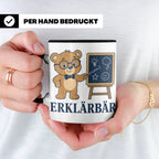 Lehrer Tasse Erklärbär - Lustiges Geschenk für Lehrerin Refe – Schwarz [farbe:schwarz]