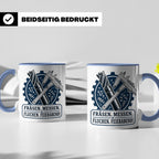 Zerspanungsmechaniker Tasse Fräsen Messen Fluchen Feierabend – Blau [farbe:blau]