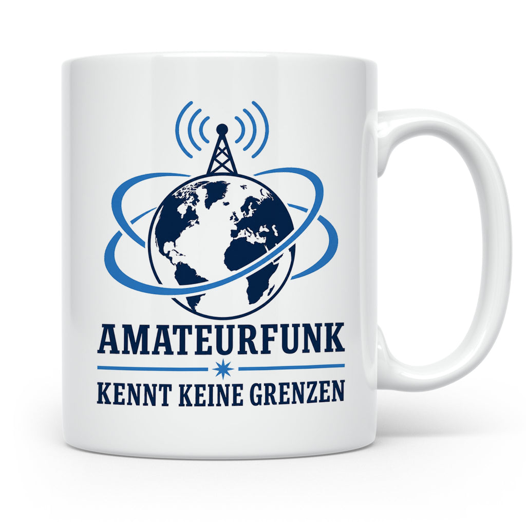 Amateurfunk Tasse Amateurfunk kennt keine Grenzen - Geschenk – Weiß [farbe:weiß]