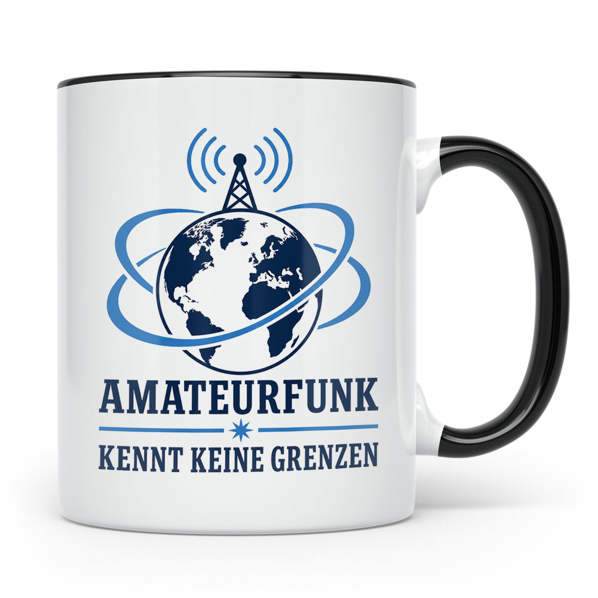 Amateurfunk Tasse Amateurfunk kennt keine Grenzen - Geschenk – Schwarz [farbe:schwarz]