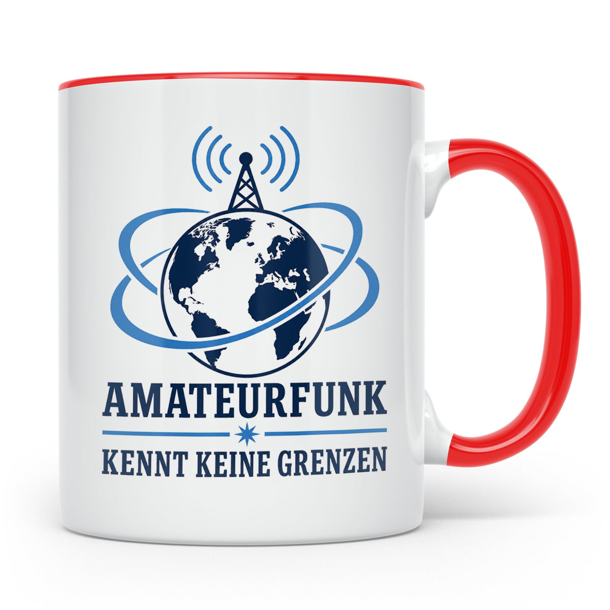 Amateurfunk Tasse Amateurfunk kennt keine Grenzen - Geschenk – Rot [farbe:rot]