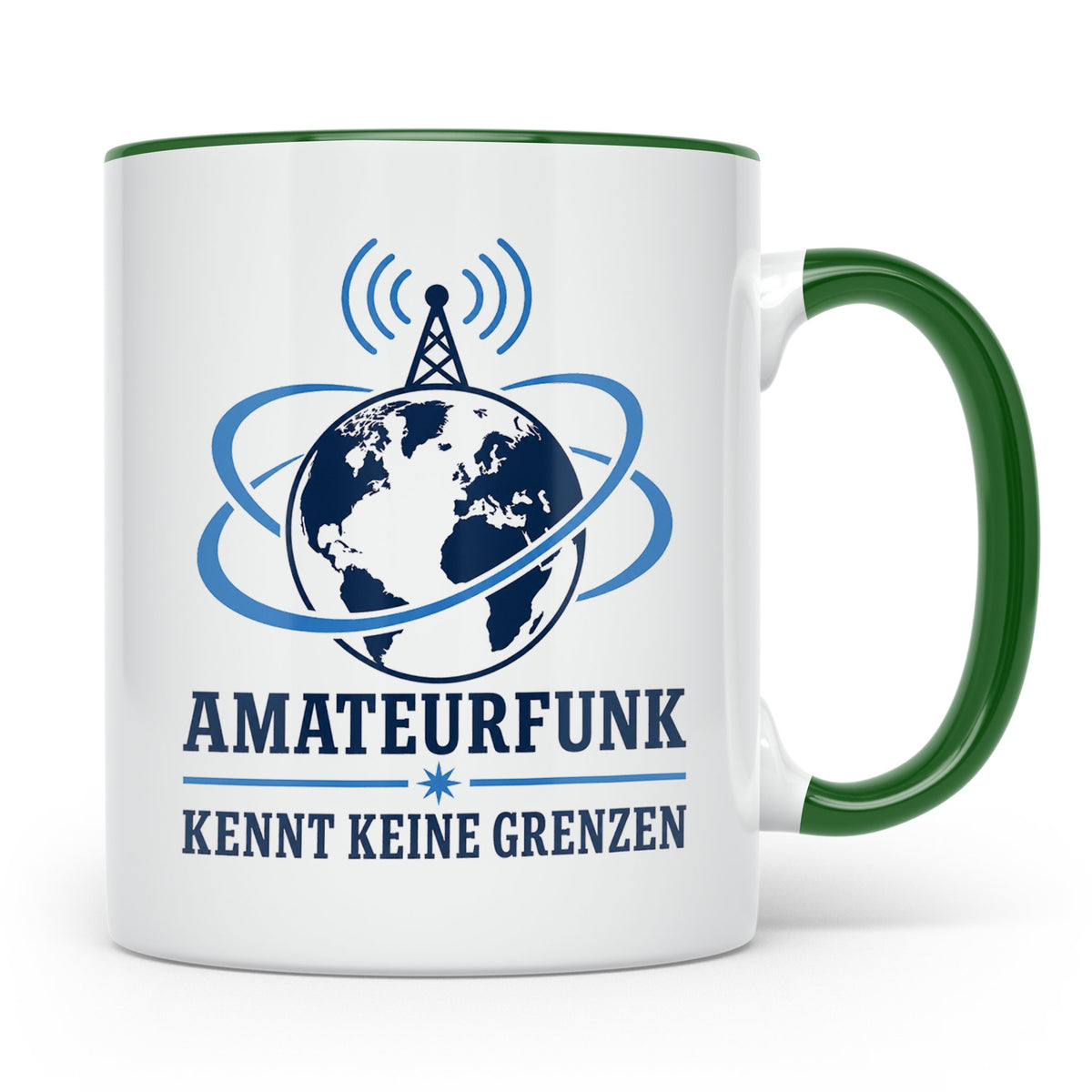 Amateurfunk Tasse Amateurfunk kennt keine Grenzen - Geschenk – Grün [farbe:grün]