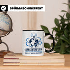 Amateurfunk Tasse Amateurfunk kennt keine Grenzen - Geschenk – Schwarz [farbe:schwarz]