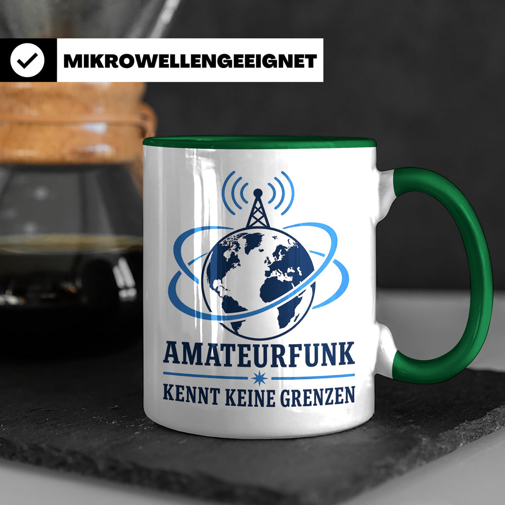 Amateurfunk Tasse Amateurfunk kennt keine Grenzen - Geschenk – Grün [farbe:grün]
