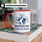 Amateurfunk Tasse Amateurfunk kennt keine Grenzen - Geschenk – Rot [farbe:rot]