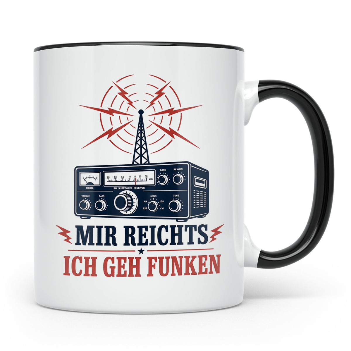 Amateurfunk Tasse Mir reichts ich geh funken - Geschenk für  – Schwarz [farbe:schwarz]
