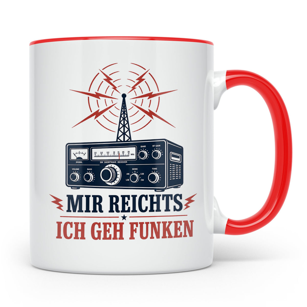 Amateurfunk Tasse Mir reichts ich geh funken - Geschenk für  – Rot [farbe:rot]