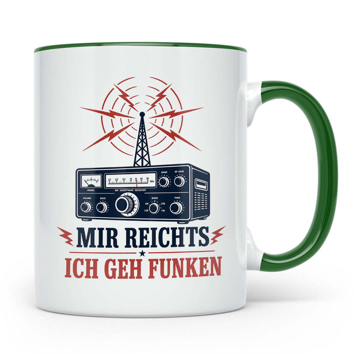 Amateurfunk Tasse Mir reichts ich geh funken - Geschenk für  – Grün [farbe:grün]