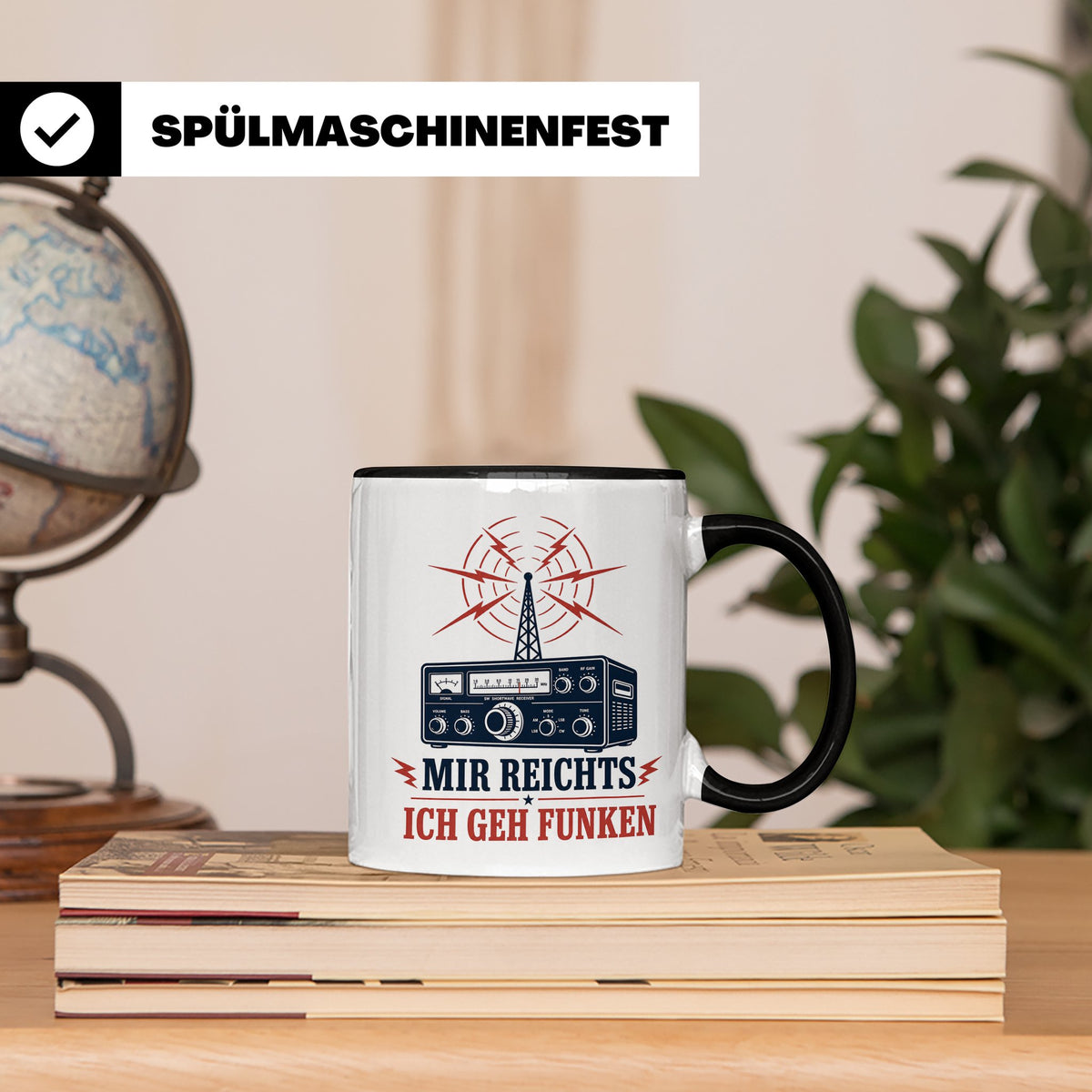 Amateurfunk Tasse Mir reichts ich geh funken - Geschenk für  – Schwarz [farbe:schwarz]