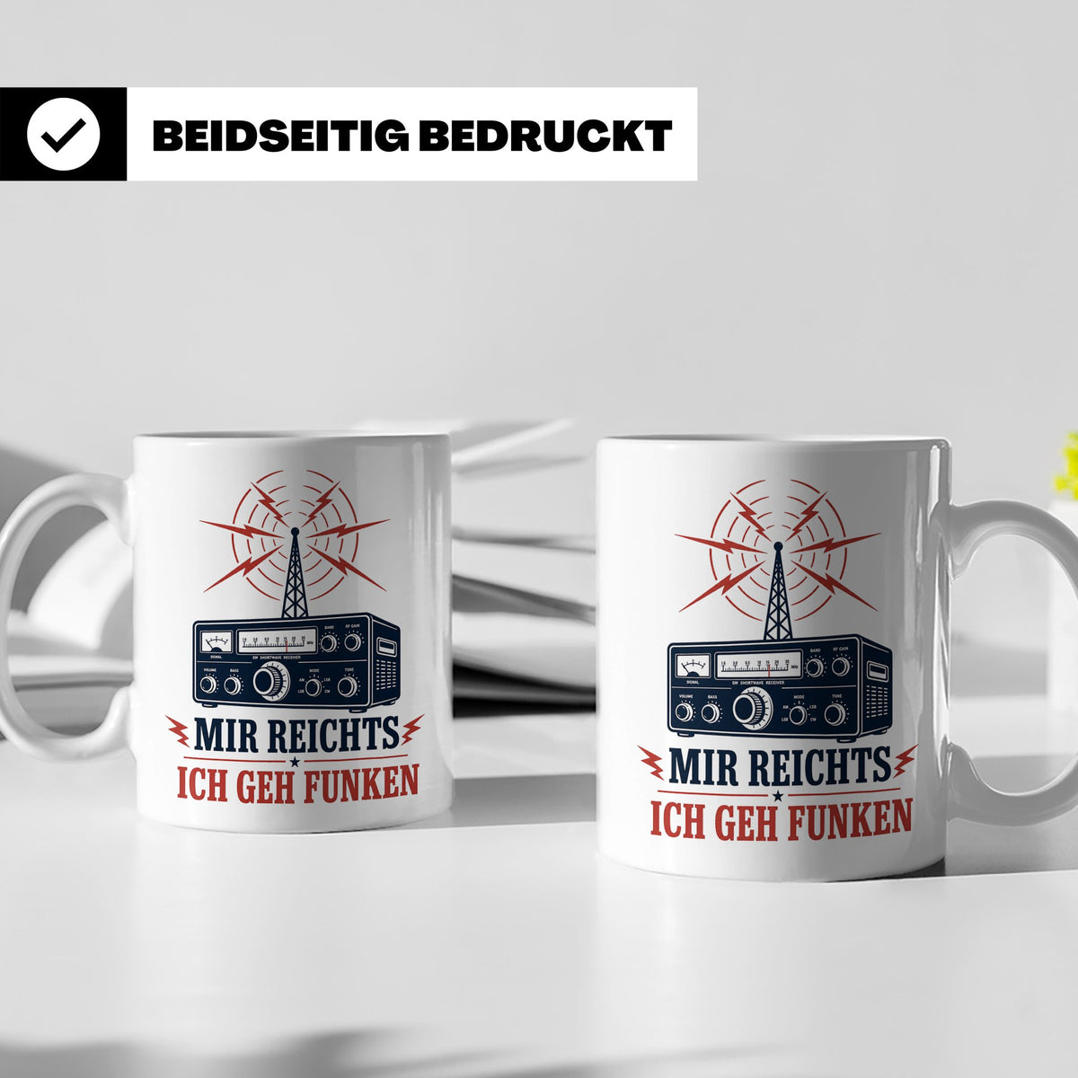 Amateurfunk Tasse Mir reichts ich geh funken - Geschenk für  – Weiß [farbe:weiß]