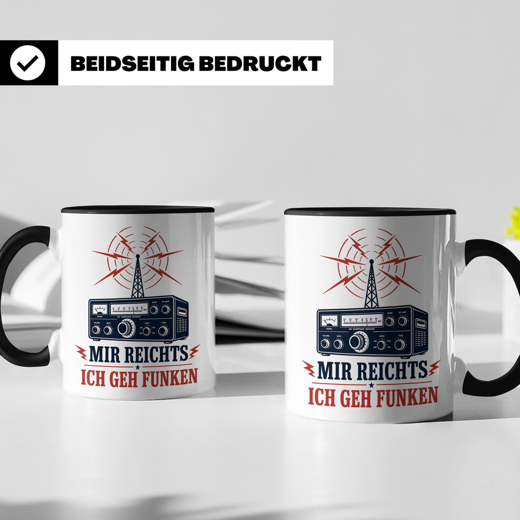 Amateurfunk Tasse Mir reichts ich geh funken - Geschenk für  – Schwarz [farbe:schwarz]