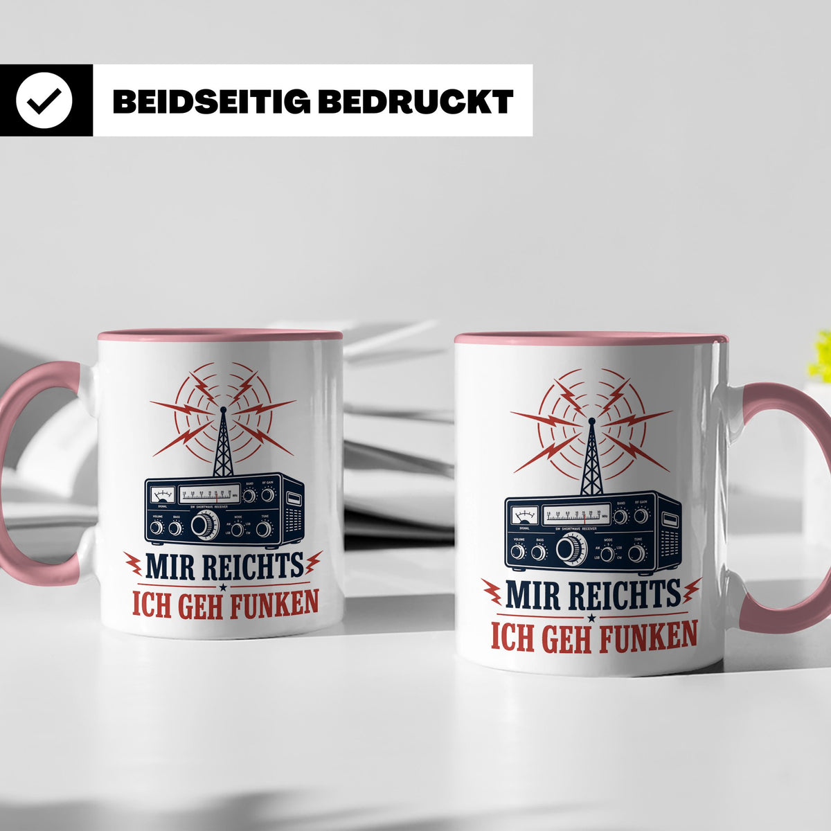 Amateurfunk Tasse Mir reichts ich geh funken - Geschenk für  – Rosa [farbe:rosa]
