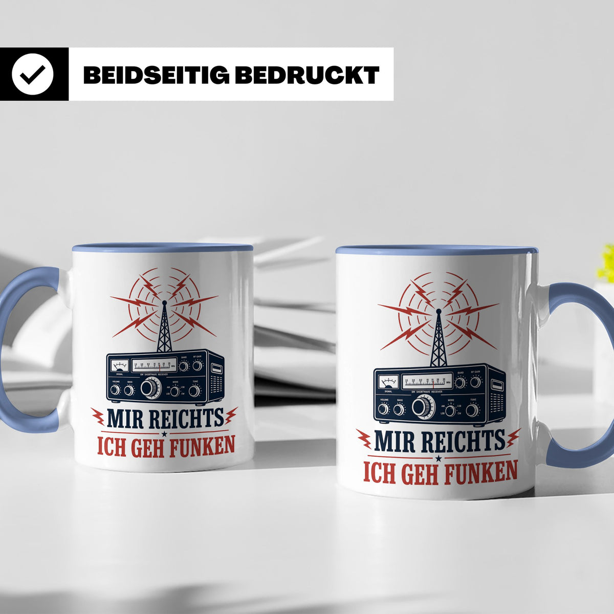 Amateurfunk Tasse Mir reichts ich geh funken - Geschenk für  – Blau [farbe:blau]