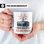 Amateurfunk Tasse Mir reichts ich geh funken - Geschenk für  – Blau [farbe:blau]
