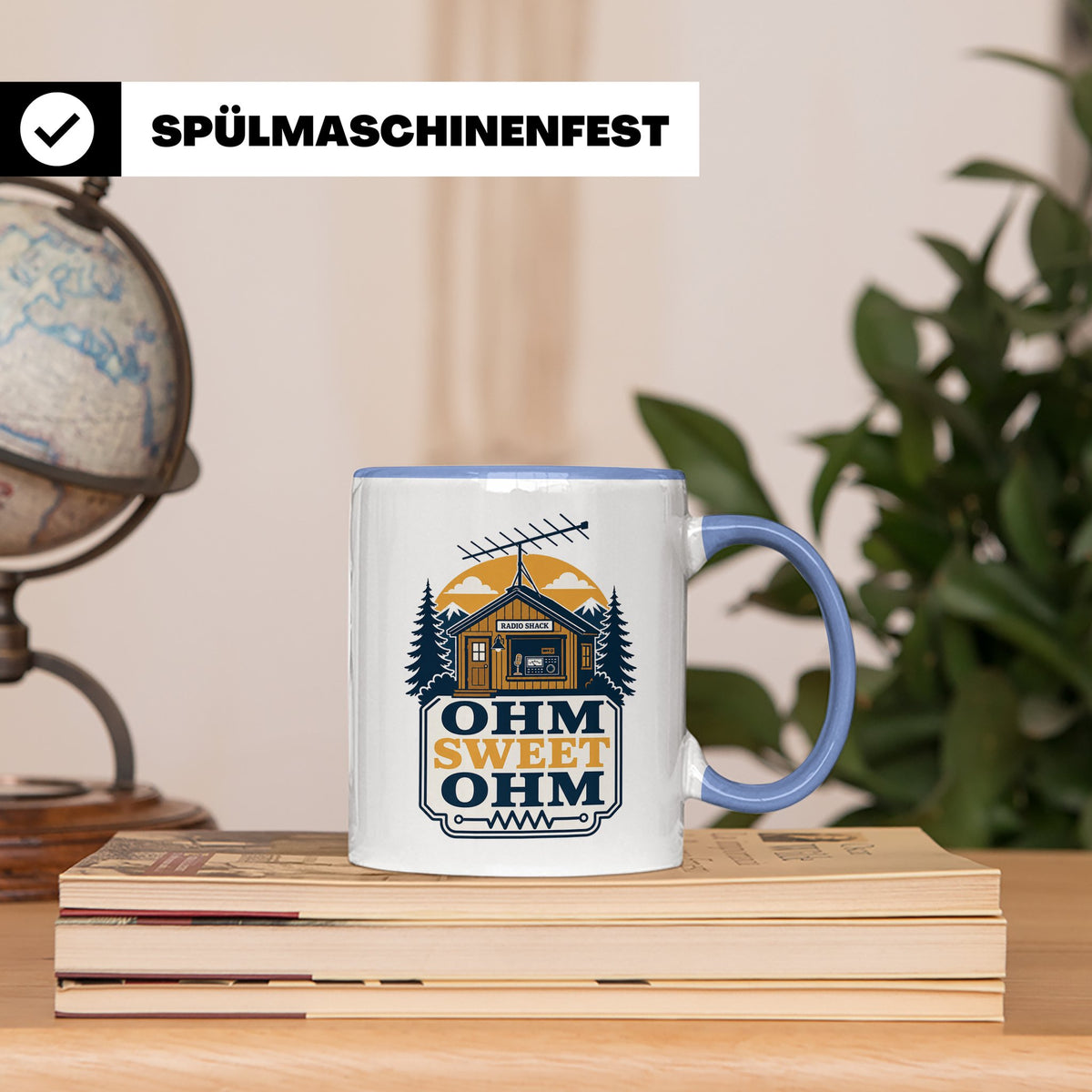Amateurfunk Tasse Ohm Sweet Ohm - Geschenk für Funkamateur E – Blau [farbe:blau]