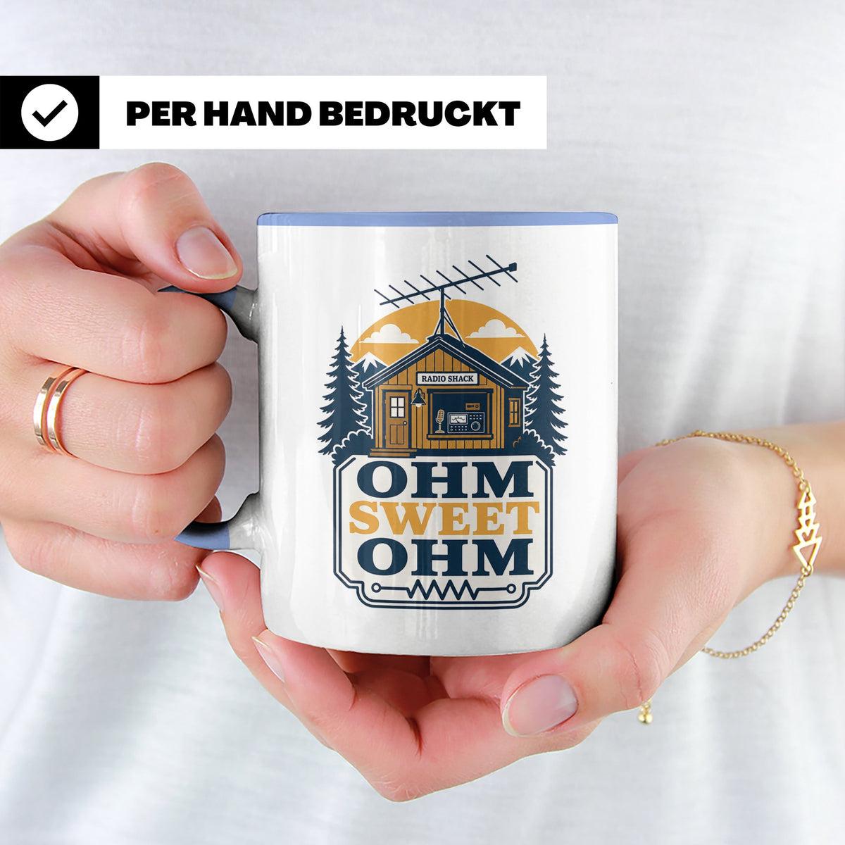 Amateurfunk Tasse Ohm Sweet Ohm - Geschenk für Funkamateur E – Blau [farbe:blau]
