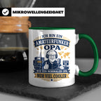 Amateurfunk Tasse Amateurfunker Opa wie ein normaler Opa nur – Grün [farbe:grün]