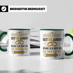 Goldene Hochzeit Tasse Seit 50 Jahren habe ich den da an der – Grün [farbe:grün]