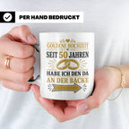 Goldene Hochzeit Tasse Seit 50 Jahren habe ich den da an der – Weiß [farbe:weiß]