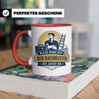 Hausmeister Tasse Alles wird gut der Hausmeister ist jetzt d – Rot [farbe:rot]