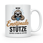 Faultier Tasse Meine Emotionale Stütze Kaffee Koffein Junkie – Weiß [farbe:weiß]