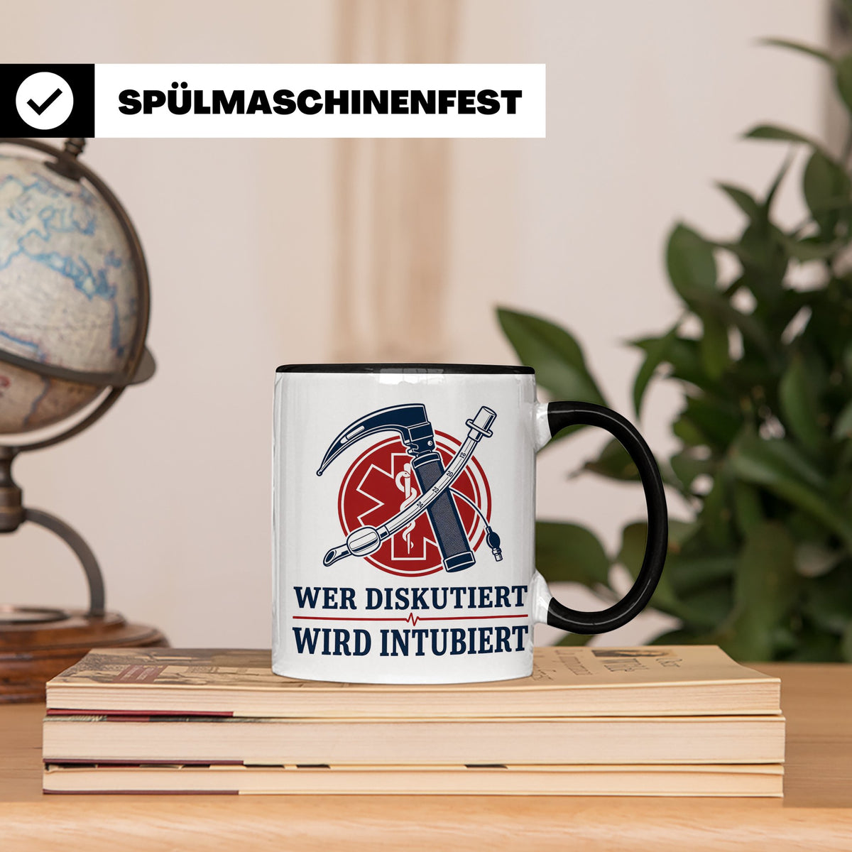 Anästhesie Tasse Wer diskutiert wird intubiert - Lustiges Ge – Schwarz [farbe:schwarz]