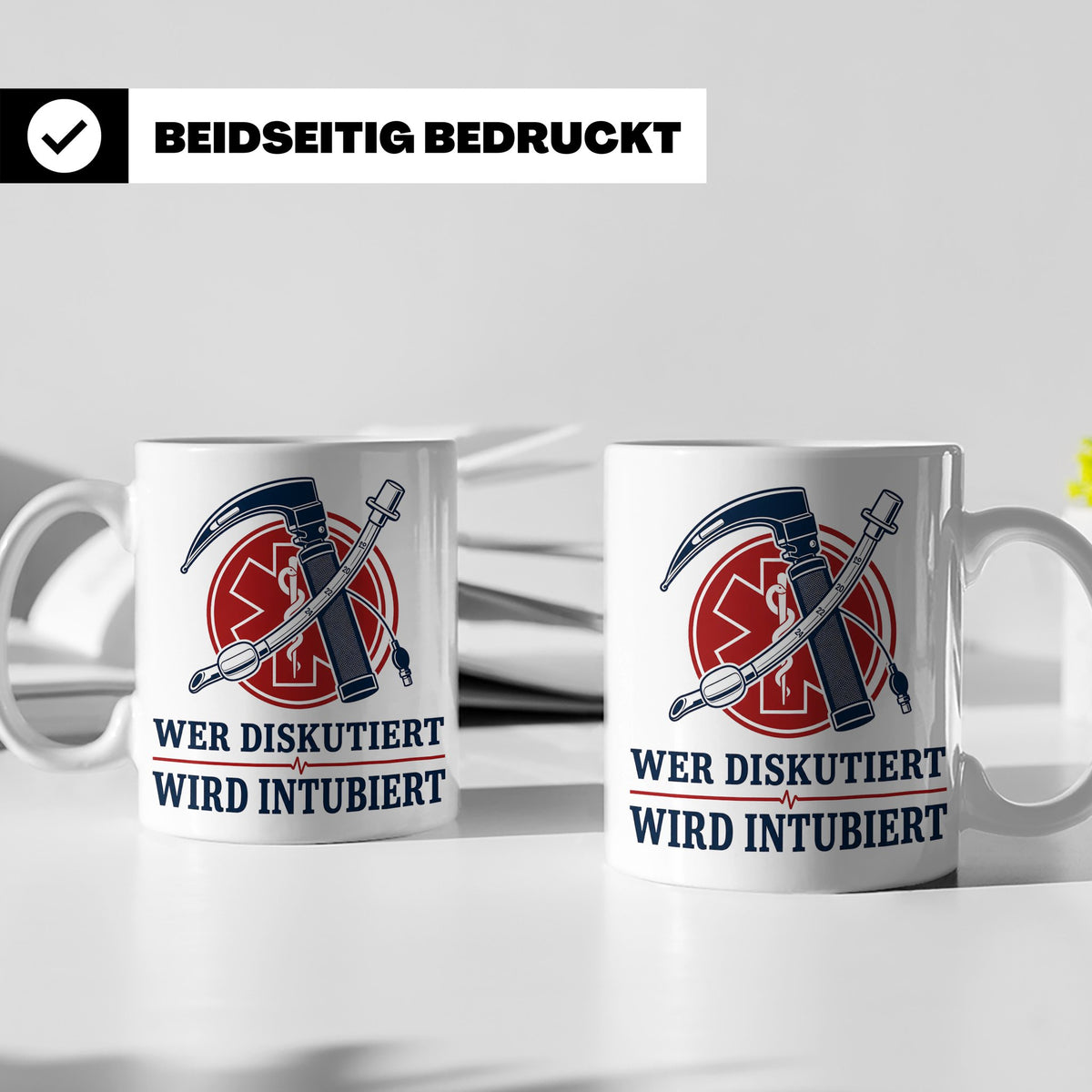 Anästhesie Tasse Wer diskutiert wird intubiert - Lustiges Ge – Weiß [farbe:weiß]