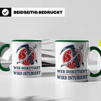 Anästhesie Tasse Wer diskutiert wird intubiert - Lustiges Ge – Grün [farbe:grün]