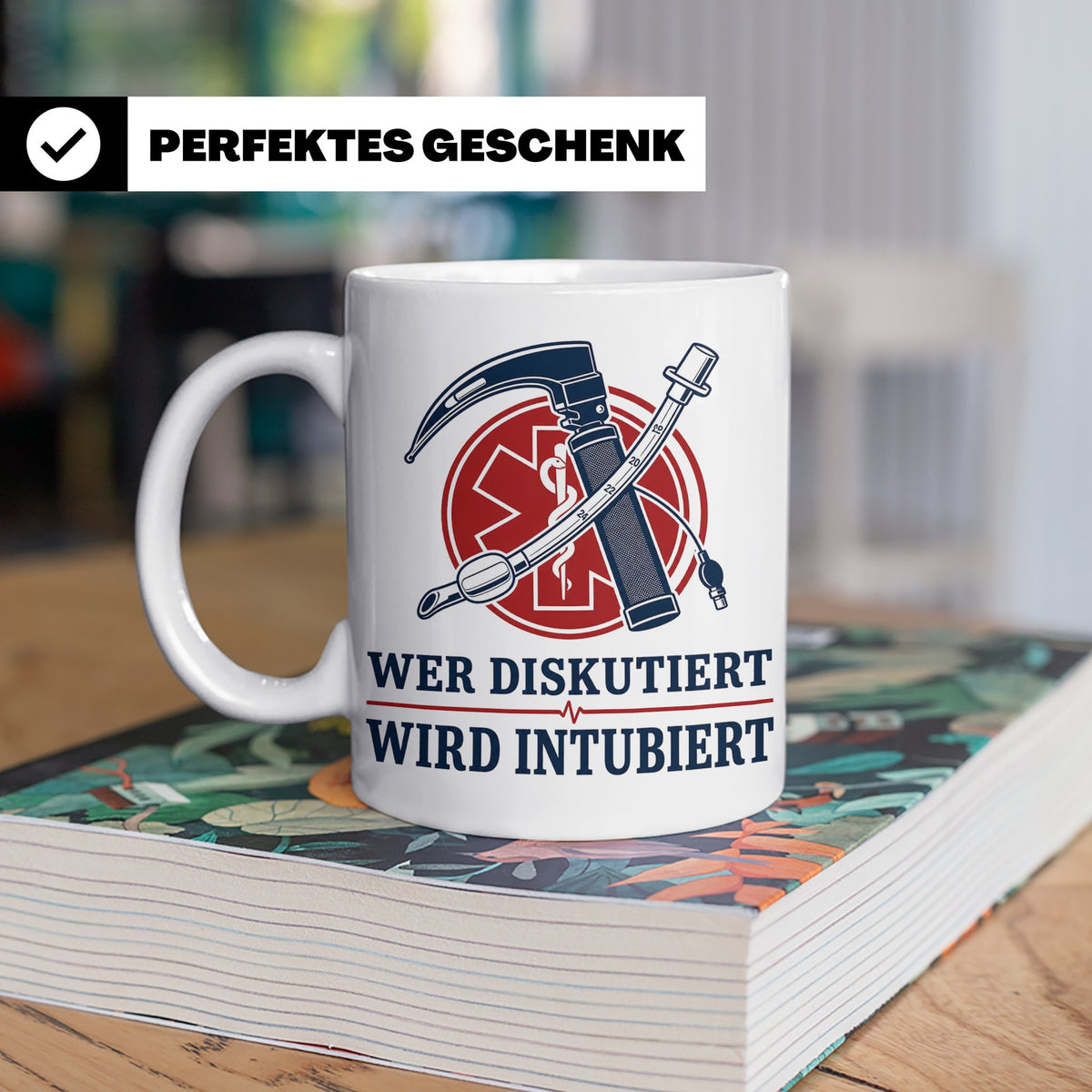 Anästhesie Tasse Wer diskutiert wird intubiert - Lustiges Ge – Weiß [farbe:weiß]