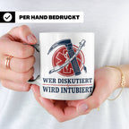 Anästhesie Tasse Wer diskutiert wird intubiert - Lustiges Ge – Weiß [farbe:weiß]