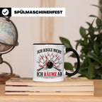 Kegeln Tasse Ich kegle nicht ich räume ab - Lustiges Geschen – Schwarz [farbe:schwarz]