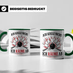 Kegeln Tasse Ich kegle nicht ich räume ab - Lustiges Geschen – Grün [farbe:grün]