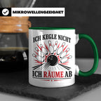 Kegeln Tasse Ich kegle nicht ich räume ab - Lustiges Geschen – Grün [farbe:grün]