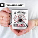 Kegeln Tasse Ich kegle nicht ich räume ab - Lustiges Geschen – Schwarz [farbe:schwarz]