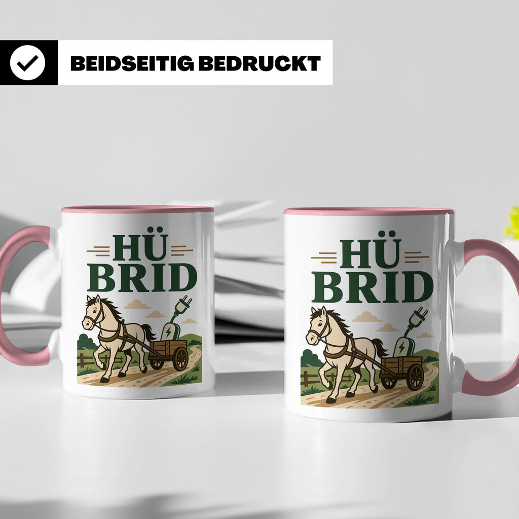 Kutsche Tasse Hü Brid - Lustiges Geschenk für Kutscher Pferd – Rosa [farbe:rosa]