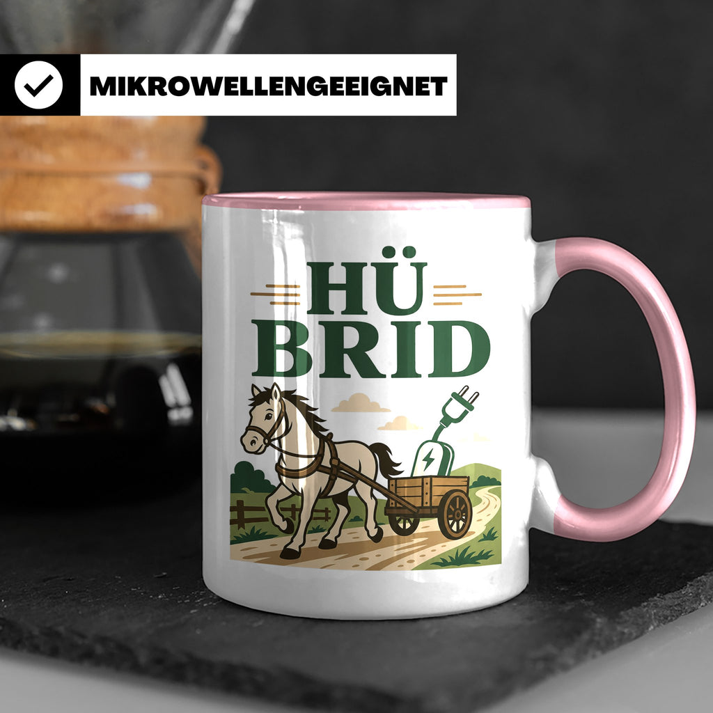 Kutsche Tasse Hü Brid - Lustiges Geschenk für Kutscher Pferd – Rosa [farbe:rosa]