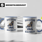 Kutscher Tasse Super Kutscher mit wahnsinnig fabelhaftem Kal – Blau [farbe:blau]
