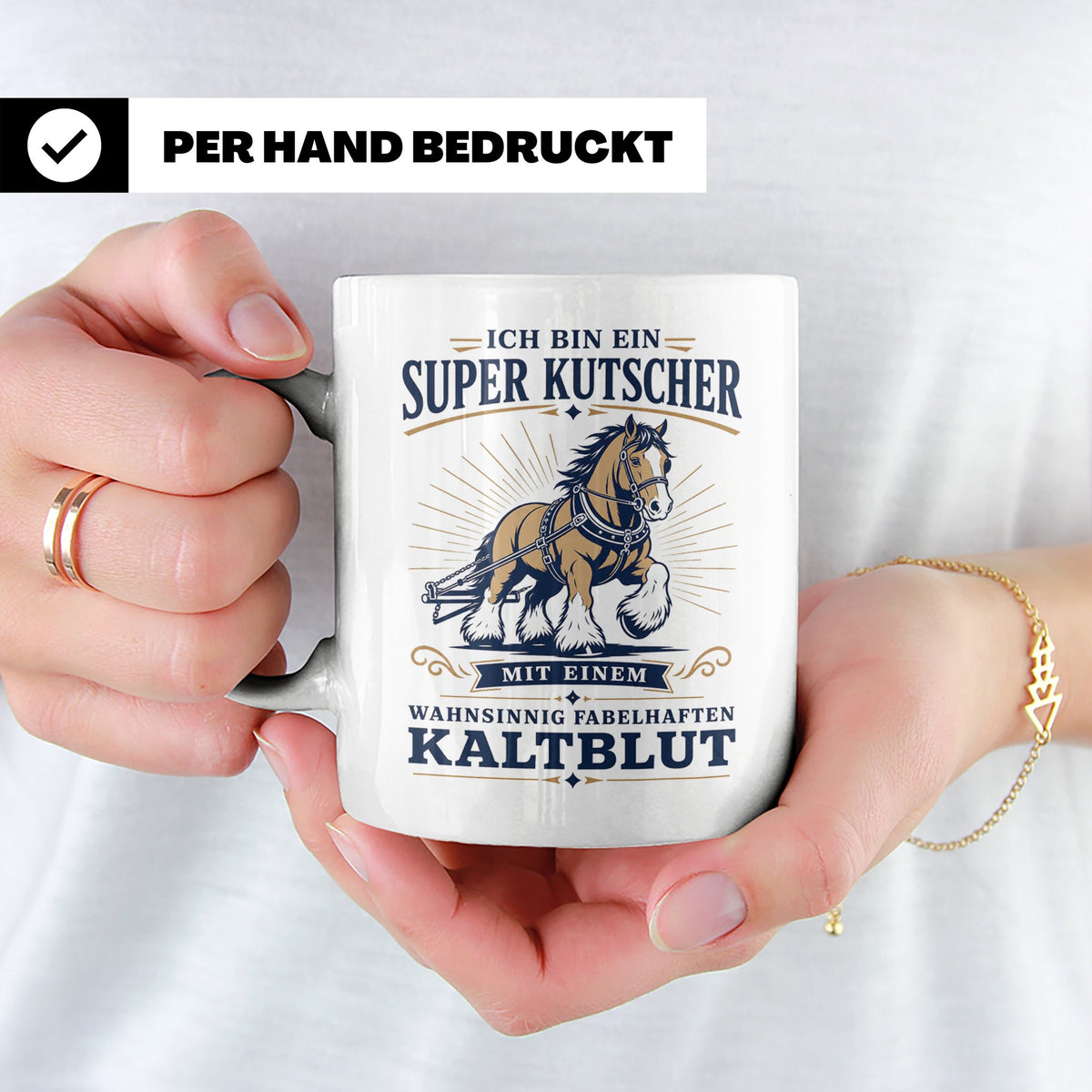Kutscher Tasse Super Kutscher mit wahnsinnig fabelhaftem Kal – Weiß [farbe:weiß]