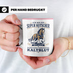 Kutscher Tasse Super Kutscher mit wahnsinnig fabelhaftem Kal – Rosa [farbe:rosa]