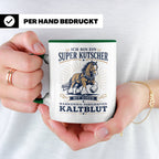 Kutscher Tasse Super Kutscher mit wahnsinnig fabelhaftem Kal – Grün [farbe:grün]