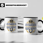 Kutscher Tasse Seine Majestät der Kutscher betritt den Raum  – Schwarz [farbe:schwarz]
