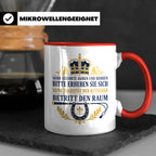 Kutscher Tasse Seine Majestät der Kutscher betritt den Raum  – Rot [farbe:rot]