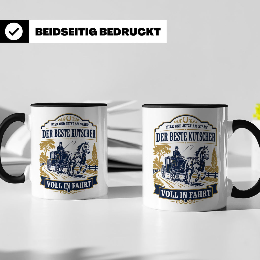 Kutscher Tasse Der beste Kutscher voll in Fahrt - Geschenk f – Schwarz [farbe:schwarz]