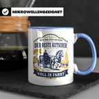 Kutscher Tasse Der beste Kutscher voll in Fahrt - Geschenk f – Blau [farbe:blau]
