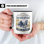 Kutscher Tasse Der beste Kutscher voll in Fahrt - Geschenk f – Schwarz [farbe:schwarz]