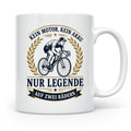 Fahrrad Tasse Kein Motor kein Akku nur Legende auf zwei Räde – Weiß [farbe:weiß]