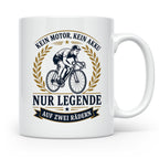 Fahrrad Tasse Kein Motor kein Akku nur Legende auf zwei Räde – Weiß [farbe:weiß]